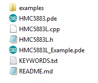 HMC5883L files library
