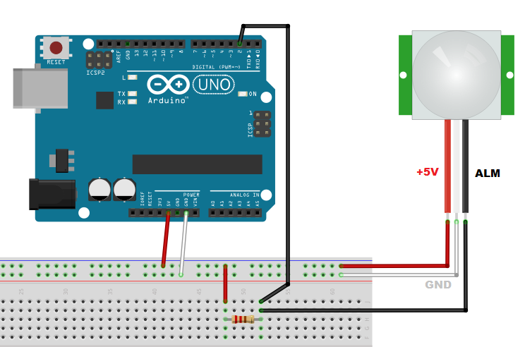 Meccanismo Complesso - PIR arduino sketch Fritzing 01