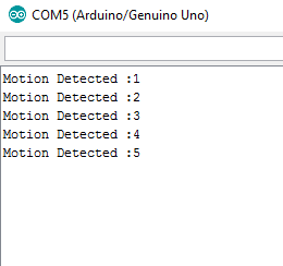 Meccanismo Complesso - Pir motion Arduino output 01