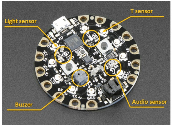 dafruit circuit playground - sensors