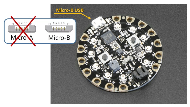circuit playground micro B USB