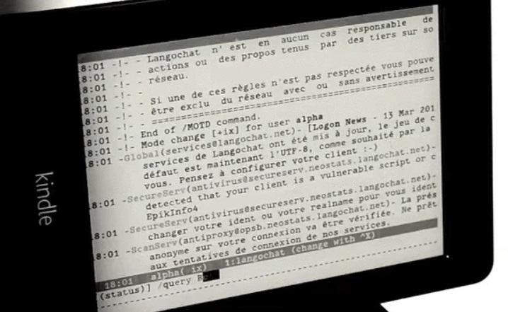 kindleberry Pi zero W - schermo e-ink