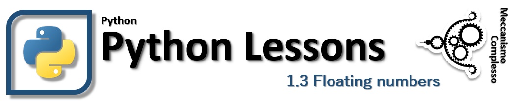 Python Lessons - 1.3 Floating numbers