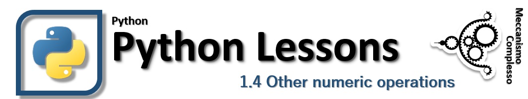 Python Lessons - 1.4 Other numeric operations