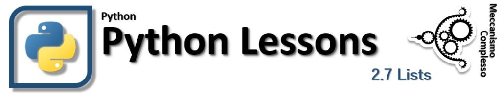 Python Lessons - 2.7 Lists