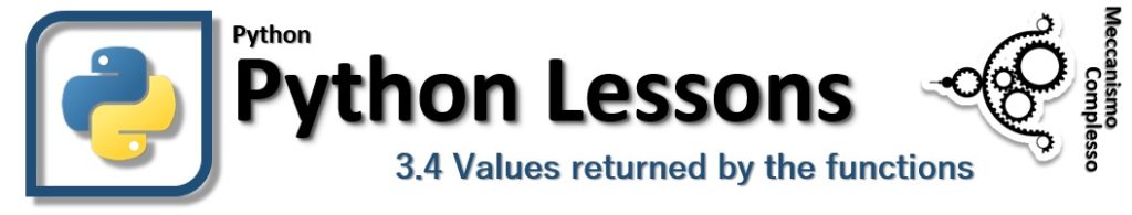 Python Lessons - 3.4 Values returned by the functions