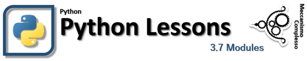 Python Lessons - 3.7 Module