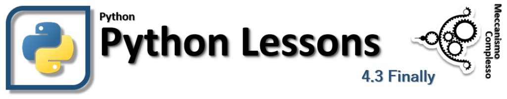 Python Lessons - 4.3 Finally