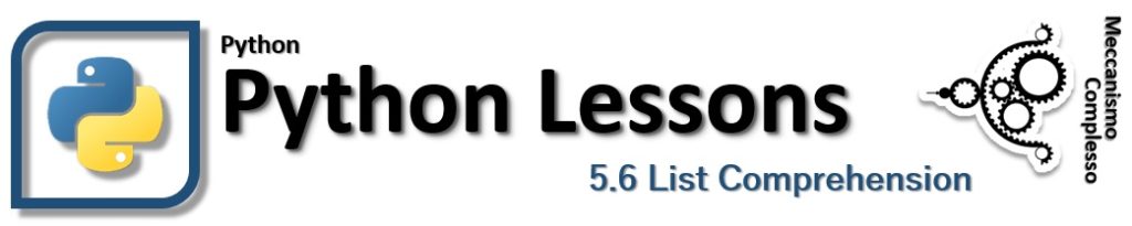 Python Lessons - 5.6 List comprehension
