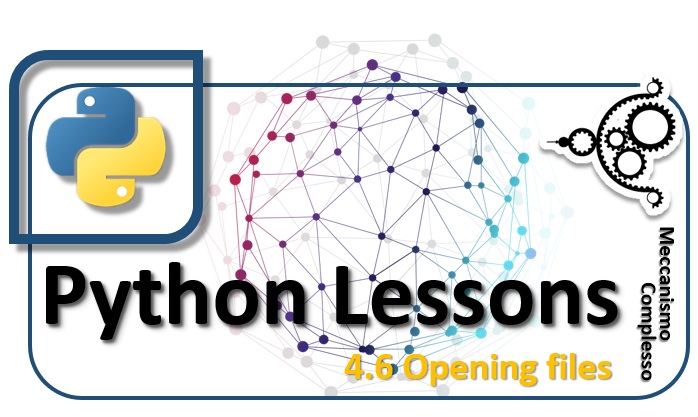 Python lessons - 4.6 Opening files m