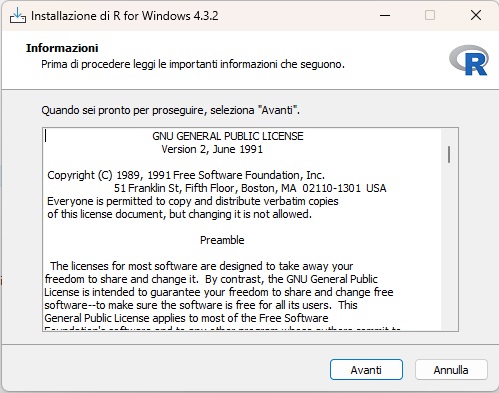 Installazione di R download per Windows 3